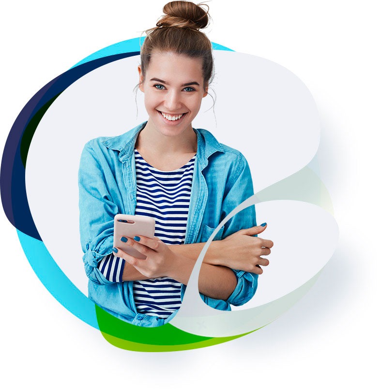 Smiling Girl Main Page digital marketing services